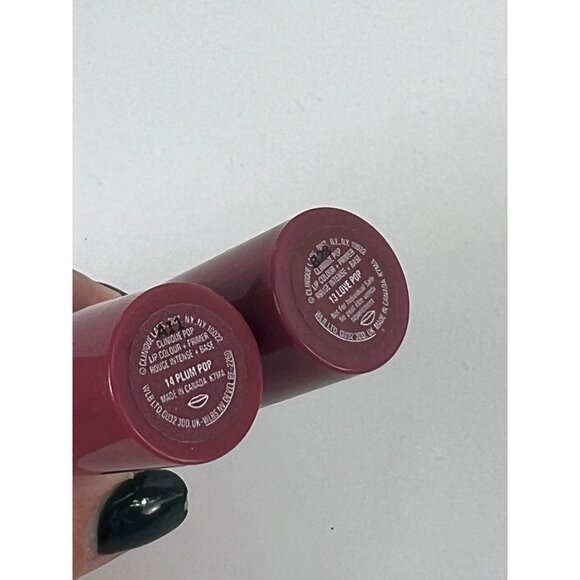 Clinique 13 Love Pop 14 Plum Pop Full Size Lipstick Lot of 2 - Picture 3 of 4